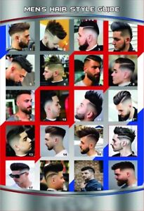 24 X 36 BARBER SHOP POSTER MODERN HAIR STYLES FOR MEN YOUTH AND KIDS