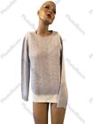 NWT MAGASCHONI 100% Cashmere Cable knit Sweater Light Blue Size S/P