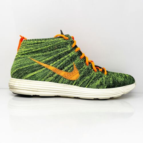 Nike Mens Lunar Flyknit Chukka 554969-080 Green Basketball Shoes Sneakers Sz 12