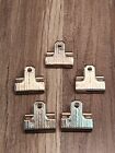 Esterbrook Heavy Duty Clips No. 10 Silver-Hinged Lot of 5 Vintage Office Supply