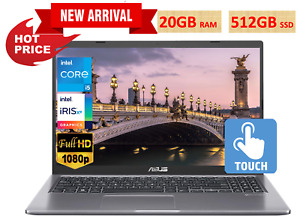 2024 ASUS Laptop Vivobook 15.6 FHD Touch Intel i5-1135G7 20GB RAM 512GB SSD