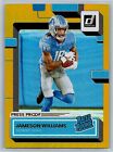 Jameson Williams 2022 Donruss #308 Rated Rookie Gold Press Proof QTY