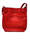 Fossil Jules Tassel Drawstring women's Bucket Bag, Red Very Excellent Condition