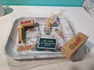 Raw Jada Stevens Limited Edition 13x11 Lg Rolling Tray With Cone Stash Container