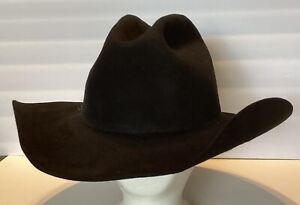 Resistol 4X Beaver Cowboy Western Hat Long Oval LALOO A4104 Brim 400 Size 7 3/8
