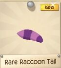 Animal Jam Play Wild  (AJPW) Rare Purple Raccoon Tail