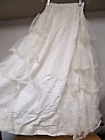 Vintage tiered satin Tulle Ruffle mesh long fancy crinoline petticoat