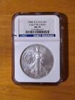 2008 W UNCIRCULATED SILVER EAGLE NGC MS70 EARLY RELEASES BLUE LABEL