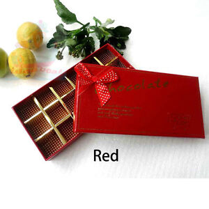 RED Wedding Favor Gift Box 18 CELLS for chocolate/sweets/candies