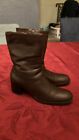 Bass  Brown zip leather boots Bootie women size 8 W