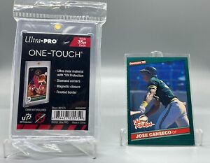 ULTRA PRO 35pt MAGNETIC ONE-TOUCH & 1986 DONRUSS ROOKIES #22 JOSE CANSECO ROOKIE