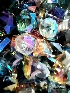 75 Pcs Large beads Crystal Bead Lot Faceted Transparent Glass Czech Style