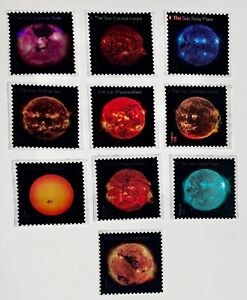 US # 5598-5607 - 2021 - Set of Ten (10) MNH Single Forever Stamps - Sun Science