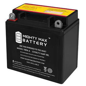 Mighty Max YB9A-A 12V 9AH 130 CCA Battery Replaces Banshee 12N9-BS Motorcycle