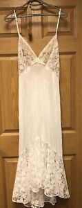Vintage White Slip Dress Nightgown Lace Sexy Wedding Night Honeymoon XXL Nylon
