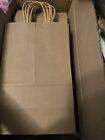 [100 Bags] 5.25 X 3.25 X 8. Brown Paper Bags with Handles Bulks.