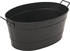 Achla Designs Black Oval Galvanized Steel Tub