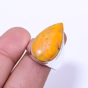 Bumble Bee Jasper - Indonesia Gemstone 925 Sterling Silver Ring S.9 R949427841