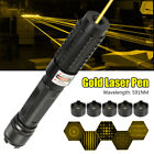 591nm Yellow Laser Pointer Pen SOS Wicked Lasers Torch With 5x Star Cap Battery
