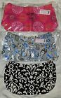 LOT of 3! Thirty-One Fitted Purse Skirts NWT: Pixie Pink, Peacock Paisley, Black