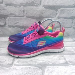 Skechers Skech-Knit Women's Sneaker Shoe Rainbow 12067 Memory Foam Size 6