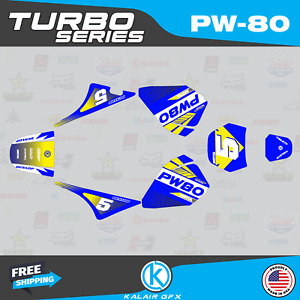 Graphics Kit for Yamaha PW80 (1990-2023) PW-80 PW 80 Turbo Series- Blue Yellow