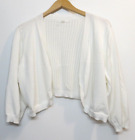 Maurices Plus Size 3 Sweater Womens XXL Creamy Cardigan 3/4 Sleeve Shrug Crop