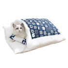 Cat Bed Warm Cat Sleeping Bag Deep Sleep Winter Removable Cushion with pillow