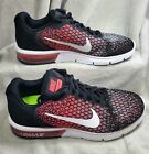 Nike Air Max Sequent 2 sneakers, red and black, women's size 10