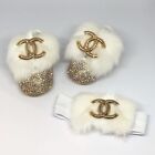 Luxury Baby Shoes with Headband Christening Booties Baby Girl Shoes