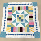 Handmade Star Bright Baby Quilt Top 47x47