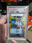 2021 Panini Optic Football Bailey Zappe Gold Rated Rookie Autograph /10. PSA 9