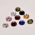 Natural AAA Multi Color Sapphire Loose Gemstone Oval Cut Cubic Zircon 10 Pc Lot