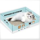 Cat Litter Travel Boxes Disposable Litter Boxes for Cats Foldable Waterproof Box