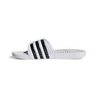 adidas Unisex Adissage Slides Sandal, White/Black/White, 7 Women/6 Men