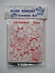 Christmas Mice - Family of Five Felt Sewing Kit