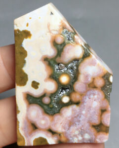 17g  Raw NATURAL OCEAN JASPER slice  QUARTZ  CRYSTAL stone HEALING