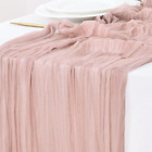 10-Foot Cheesecloth Table Runner Dusty Pink for Baby Shower Wedding Summer Decor