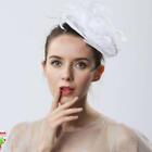 Women Vintage Kentucky Derby Party Church Sinamay Fascinator Hair Clip Small Hat