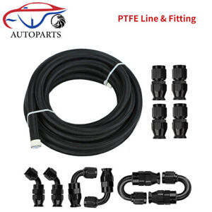 4AN 6AN 8AN 10AN PTFE Braided Fuel Hose Oil Gas Air & End Fittings Hose Adapters