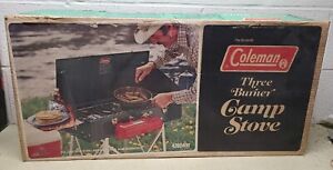 Vintage Coleman Model 426D USA 3-Burner Camp Stove SEALED BOX! NOS