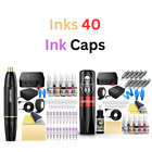 Tattoo Pen Kit Wormhole Tattoo Gun, Inks, Cartridge Power Supply & More- Wired