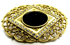 1928 Jewelry Company Victorian Style Filigree Gold Tone Brooch