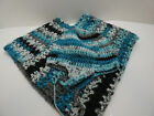 Easy On Baby Poncho SET, Crochet Multi Color, Ear Flaps Hat, Toddler, Infant NWT