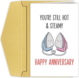 Happy 6Th Anniversary Card, Iron Anniversary Card for Husband Wife, 6 Years Anni