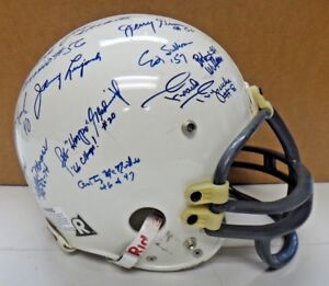 Notre Dame Full Size Practice Helmet Signed by 12 Notre Dame Legends JSA Letter