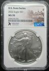 New Listing2022 VIRGINIA STATE SERIES AMERICAN EAGLE 1 OZ .999 FINE SILVER DOLLAR NGC MS 70