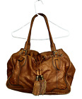 Antonio Melani Purse Large Shoulder Bag Pockets Brown Textured Faux Leather