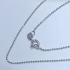 18 K White Gold Small Ball Chain Necklace 1.9 Grams 18