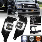 Pair Bumper LED Fog Lights for Ford F-350 2005 2006 2007 Super Duty Accessories
